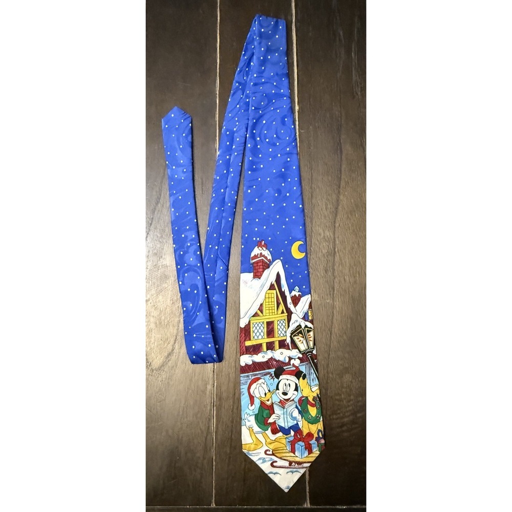 Vintage Disney Mickey Unlimited Christmas Tie Mickey Donald Pluto Balancine